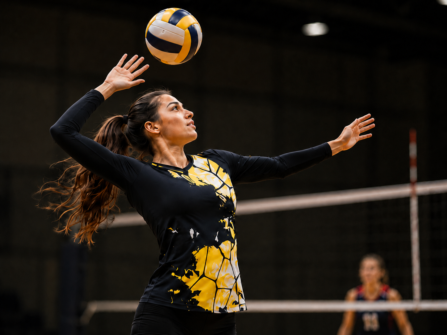 Sublimated Volleyball Long Sleeve Tee